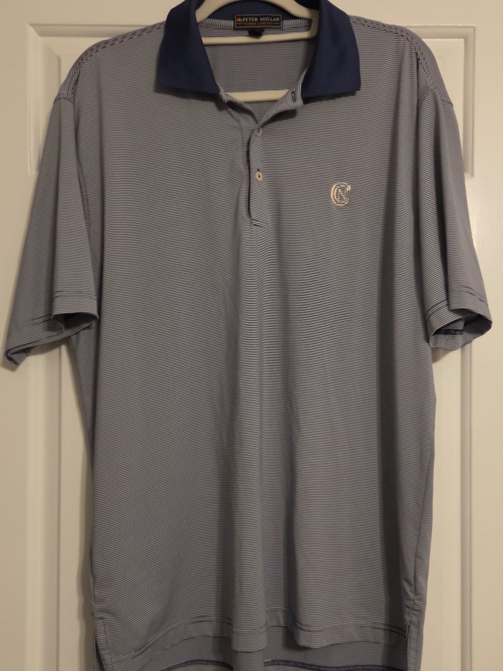 Peter Millar Summer Comfort Polo Shirt Medium The Club at Nevillewood Golf Blue